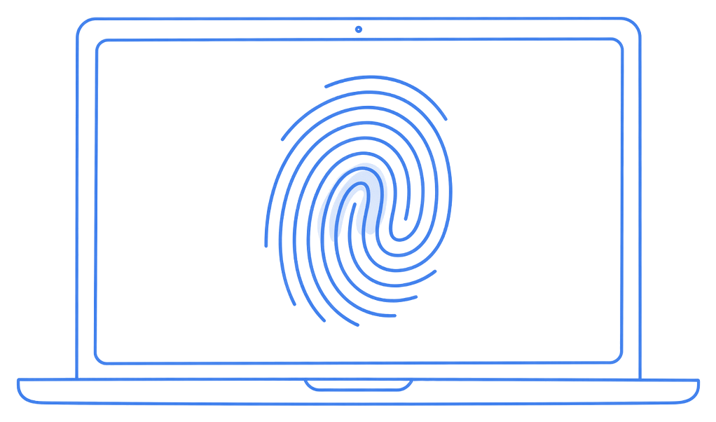 A fingerprint instead of a password