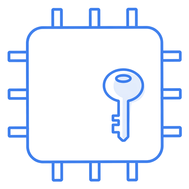 A key inside a chip