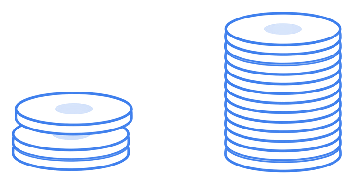 A small price next to a big one