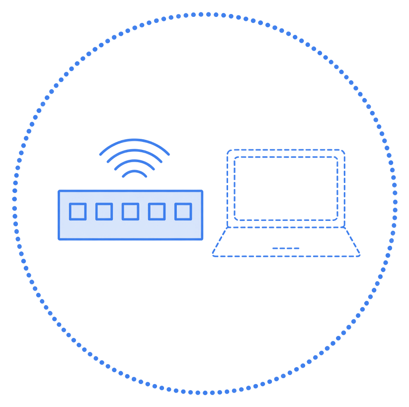 An unknown device inside the office network