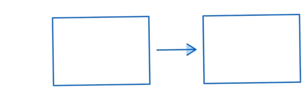 Two boxes and one arrow between them