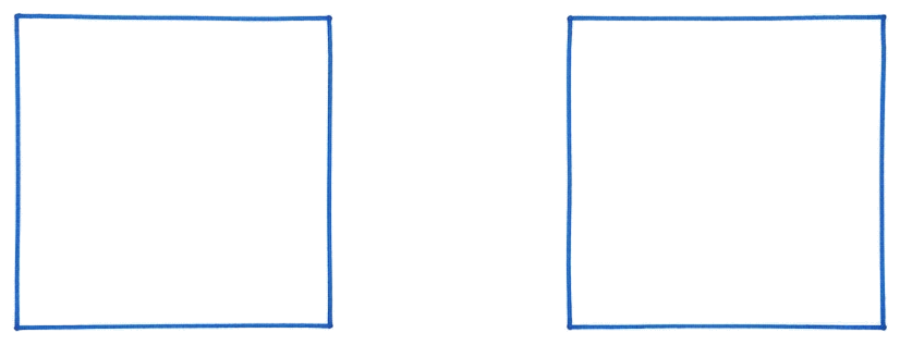 Two boxes with no line between them