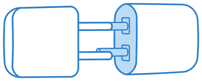 Two plugs joining