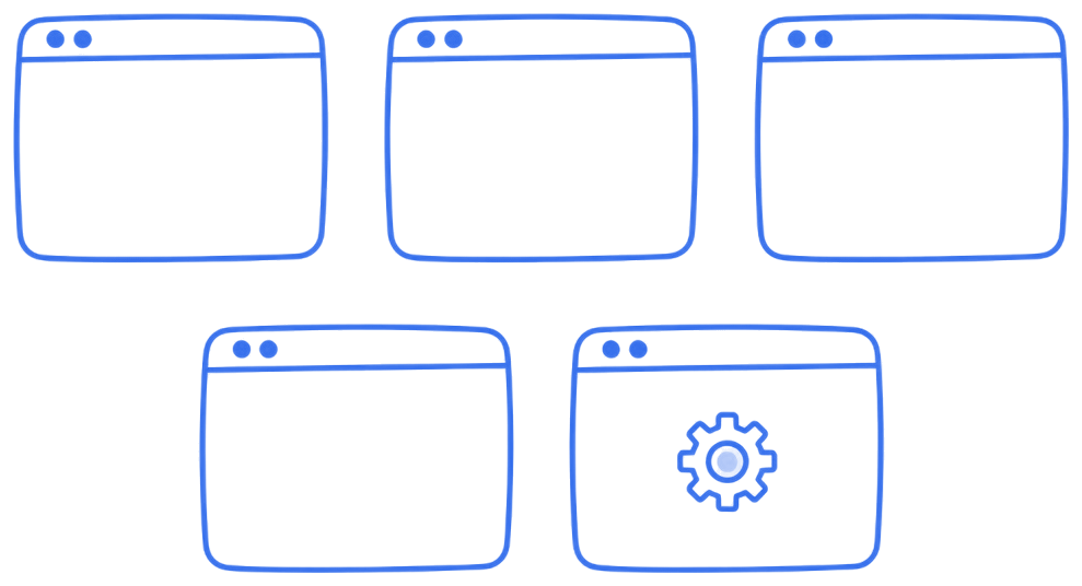 An admin panel among look-alike sites
